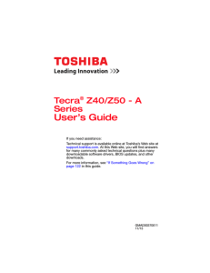 Tecra® Z40/Z50 - A Series User`s Guide