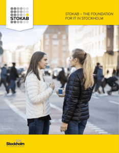 STOKAB – THE FOUNDATION FOR IT IN STOCKHOLM