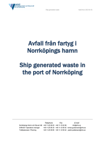 avfall från fartyg i norrköpings hamn