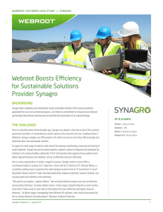 Webroot Boosts Efficiency for Sustainable Solutions Provider Synagro