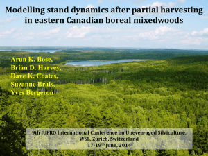Modelling Stand Dynamics after Partial Harvesting in Eastern