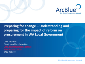 Local Government Procurement Roadmap and Spend Analysis