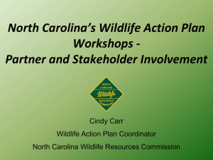 North Carolina`s Wildlife Action Plan Workshops