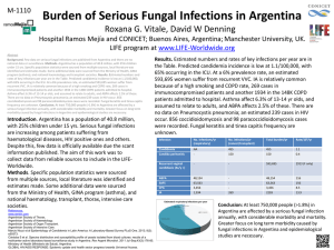 Burden of Serious Fungal Infections in Argentina Roxana G