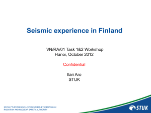 Seismic experience in Finland