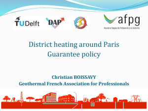 District heating around Paris – The French risk mitigation system