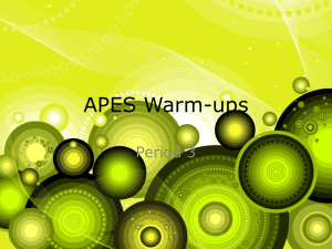 APES Warm-ups - mongano