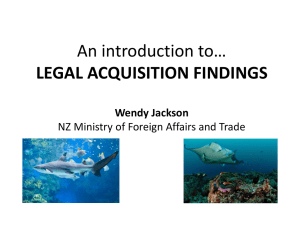legal acquisition findings
