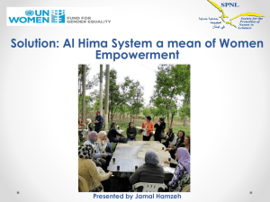 Solution Provider: Al Hima System a mean of Women Empowerment