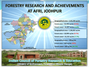 Presentation - Indian Council of Forestry Research and Education