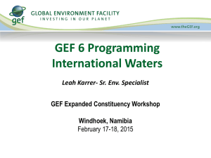 GEF Focal Areas - International Waters