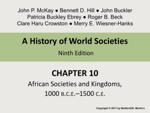 Chapter 10 African Societies and Kingdoms ca