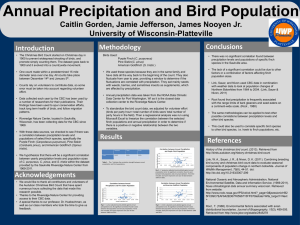 Annual Precipitation and Bird Population