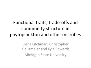 Functional traits, trade-offs and community structure in