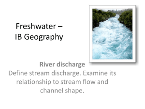 Freshwater * IB Geography