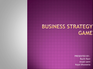 business STRATEGY GAME - Learning Financial Management