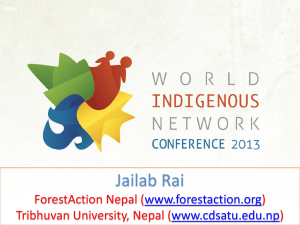 Protected Areas in Nepal - World Indigenous Network