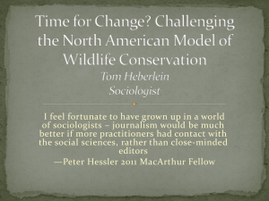 Time for Change? Challenging the North American Model of Wildlife