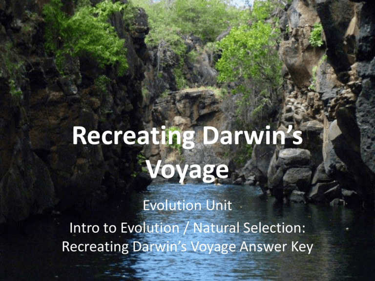 darwin's voyage answer key