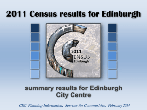 2011 Census results for Edinburgh