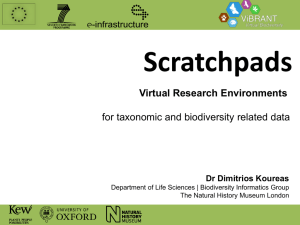 Introduction to Scratchpads - Belgian Network for DNA Barcoding