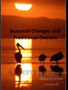 Seasonal Changes and Traditional Owners