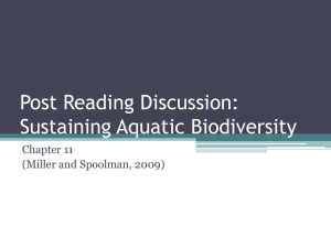 Sustaining Aquatic Biodiversity - Zamorascience