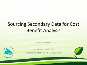 Sourcing Secondary Data for Cost Benefit Analysis