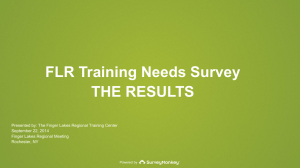 FLR Training Needs Results - University of Rochester Medical Center