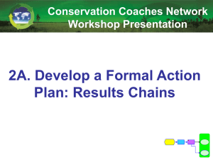 Results Chains - The Open Standards for the Practice of Conservation