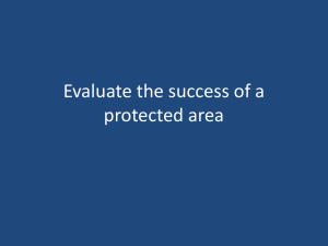 Evaluating the success of a protected area