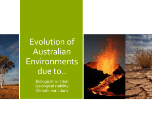 Evolution of Australian Environments