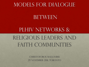 Developing a methodology for dialogue Between PLHIV networks &