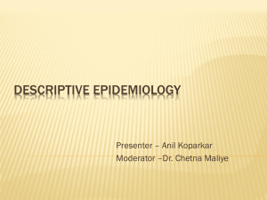 Descriptive Epidemiology - E-Library for the Post