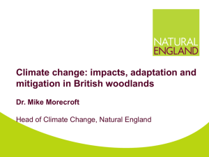 impacts, adaptation and mitigation in British