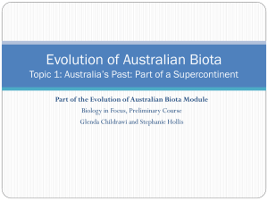 1.1 Introduction to Evolution of Australian Biota