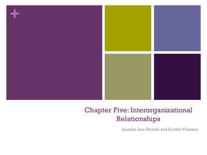 Chapter Five: Interorganizational Relationships