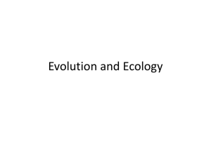 Evolution and Ecology Final Review