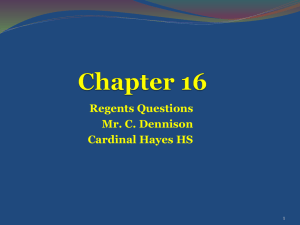 Chapter 16 regents ppt