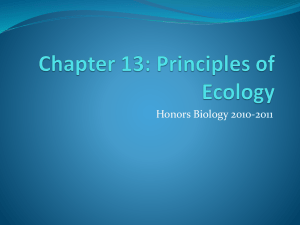 Chapter 13: Principles of Ecology