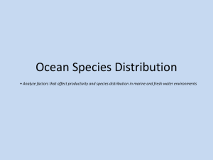 Ocean Species Distribution