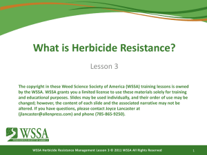 What is Herbicide Resistance? - Weed Science Society of America