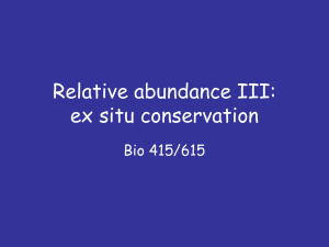 ex situ conservation - Plant Ecology at Syracuse