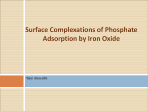 Surface Complexations of Phosphate Adsorption by Iron Oxide