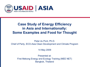 Case Study of Energy Efficiency in Asia