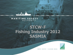 STCW-F Fishing Industry Presentation 2012