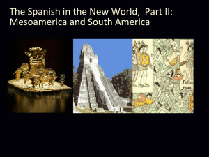 ARC000321 Lecture 4 The Spanish in the New World Part II