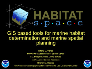 GIS based tools for marine habitat determination and