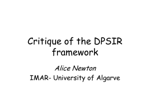 Application of the DPSIR framework
