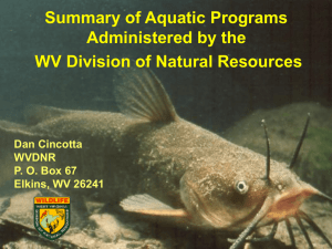 Aquatic Programs Administered by the WVDNR